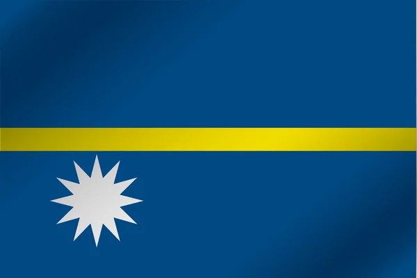 3D golvende vlag illustratie van het land van Nauru — Stockfoto