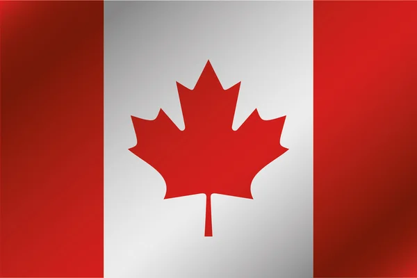 Ilustración de la bandera ondulada 3D del país de Canadá — Foto de Stock