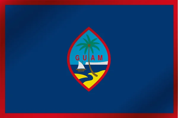 3d wellenförmige Flagge Illustration des Landes Guam — Stockfoto