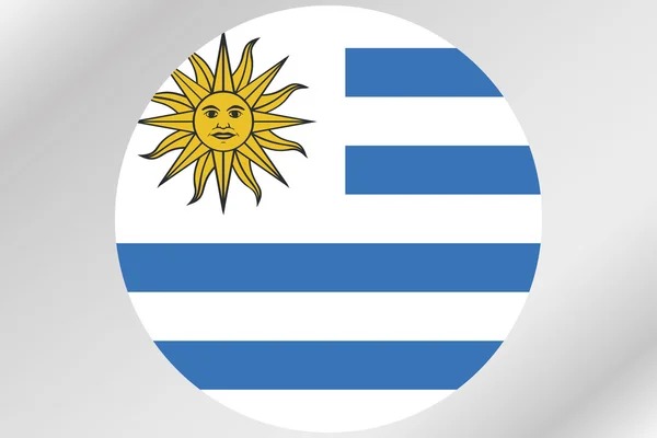 Ilustración de la Bandera dentro de un círculo del país de Uruguay —  Fotos de Stock