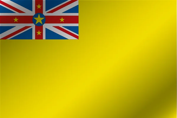 3D Wavy Flag Illustration of the country of  Niue — Stock Photo, Image