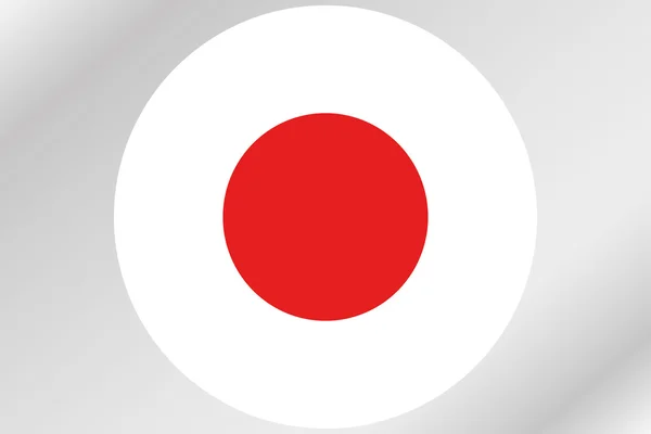 Прапор ілюстрація всередині коло країни Японія — стокове фото
