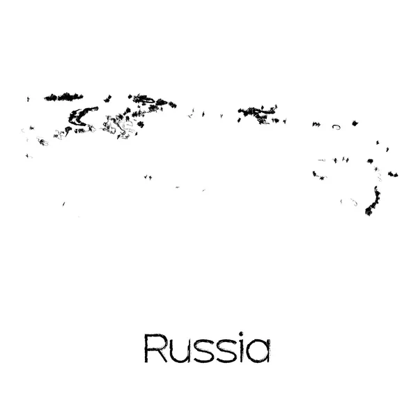Forma scarabocchiata del Paese della Russia — Foto Stock