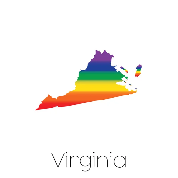 Σημαία των ΛΟΑΤ στο εσωτερικό της πολιτείας της Βιρτζίνια — Φωτογραφία Αρχείου