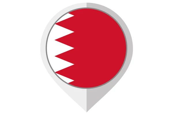 Flaga ilustracja wewnątrz wskazał kraju Bahrain — Zdjęcie stockowe