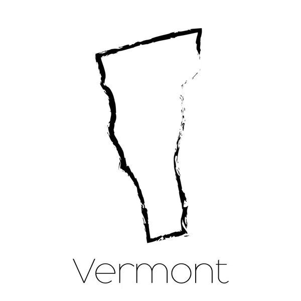 Scribbled vorm van de staat Vermont — Stockfoto