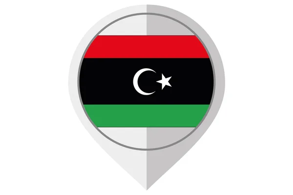 尖ったリビア 46 の国の内部の図をフラグします。 — ストック写真