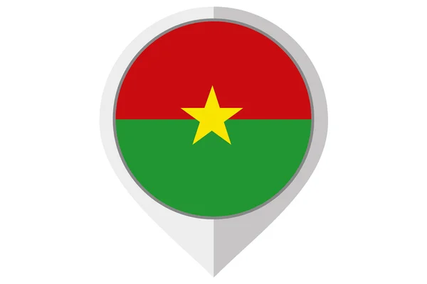 Bandera Ilustración dentro de una punta del país de Burkina Fas —  Fotos de Stock