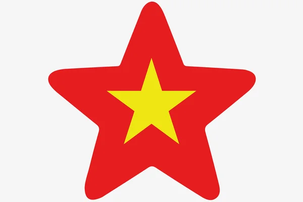 Vlag afbeelding binnen een ster van het land van Vietnam — Stockfoto