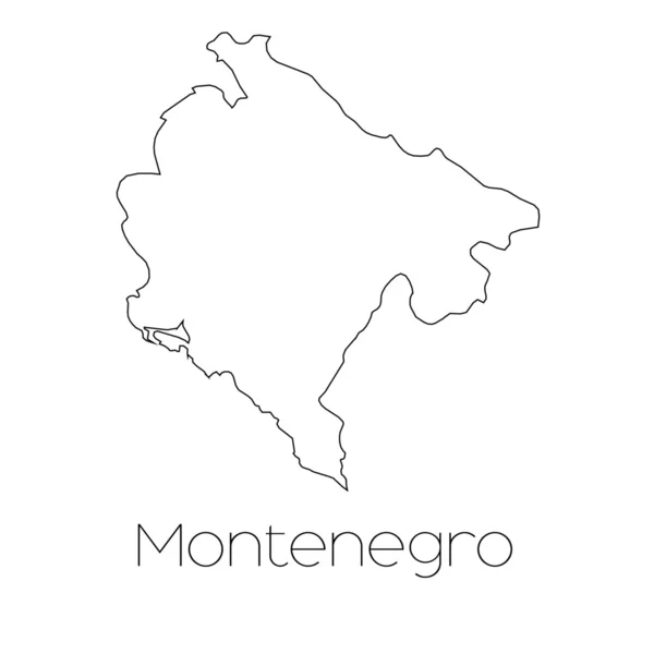 Країна форму ізольовані на фоні країни Montenegr — стокове фото