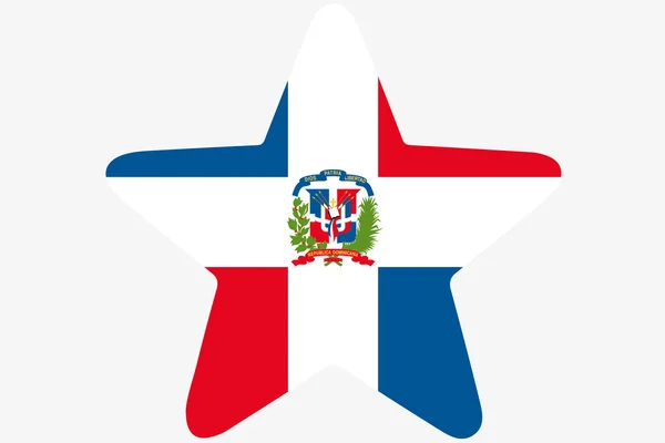 Прапор ілюстрація всередині зірка країни Домініканський укра — стокове фото