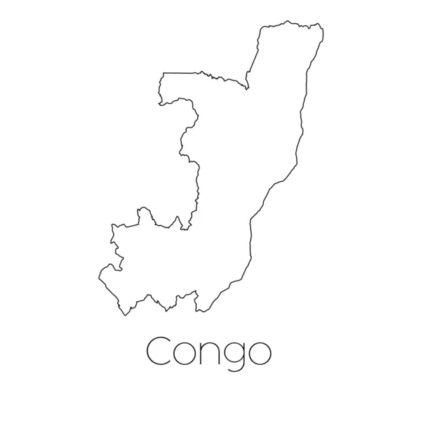 Forma del paese isolato sullo sfondo del paese del Congo — Foto Stock