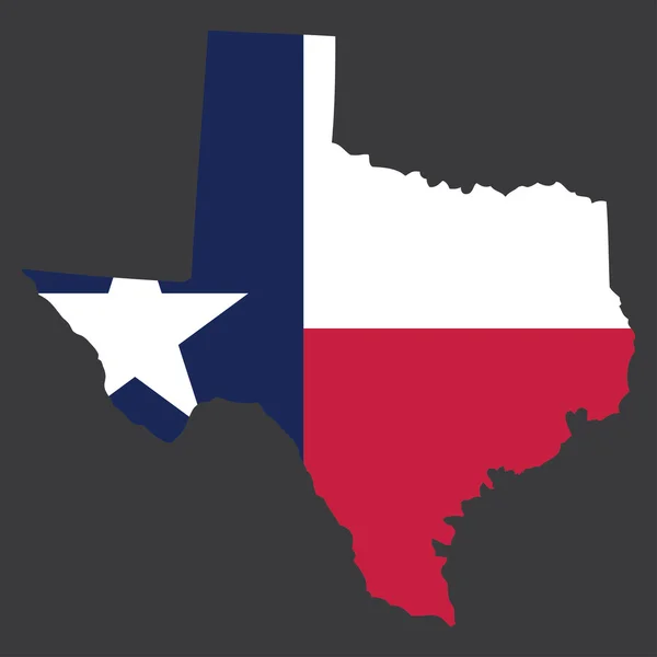 Eine sehr detaillierte karte mit flagge innerhalb des staates texas — Stockfoto