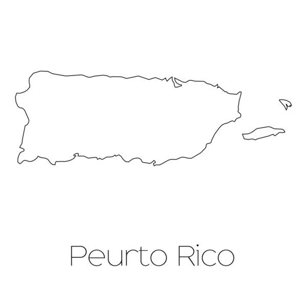 Країна форму ізольовані на фоні країна Пуерто Рі — стокове фото