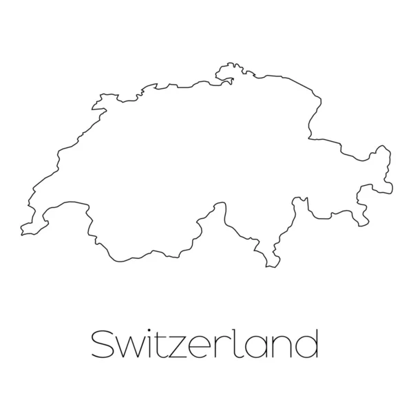 País Forma isolada no fundo do país de Switzerla — Fotografia de Stock