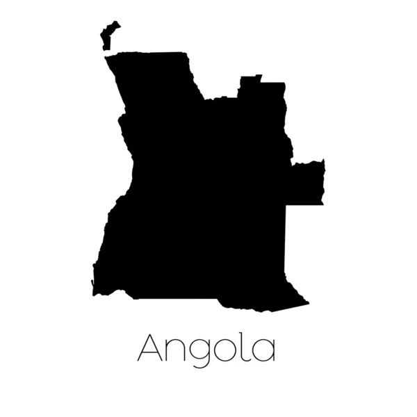 Forma del paese isolato sullo sfondo del paese di Angola — Foto Stock