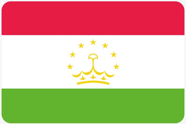 Flagga Illustration med rundade hörn av landet av Tajikis — Stockfoto