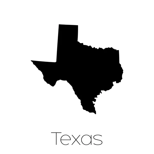 Illustrierte Form des Zustands von Texas — Stockfoto