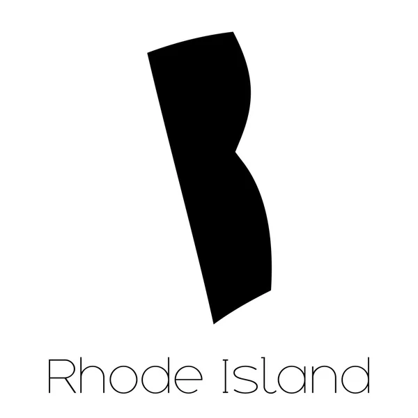Εικονογραφημένο το σχήμα του κράτους του Rhode Island — Φωτογραφία Αρχείου