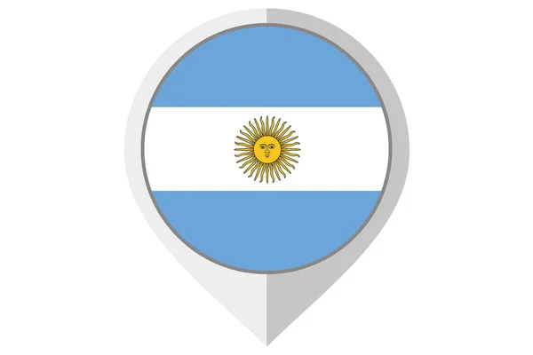 Vlag afbeelding binnen een puntige van het land van Argentinië — Stockfoto