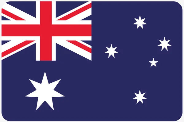 Flagga Illustration med rundade hörn av landet av Austral — Stockfoto