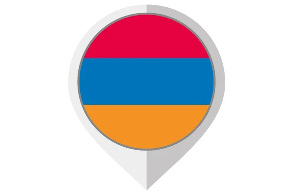 Ilustración de la bandera dentro de un punto del país de Armenia — Foto de Stock