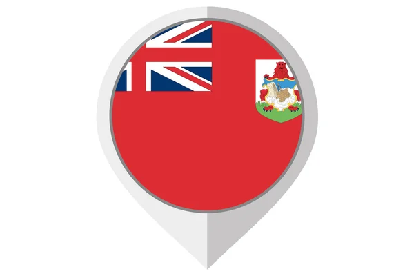 Illustration du drapeau à l'intérieur d'une pointe du pays des Bermudes — Photo