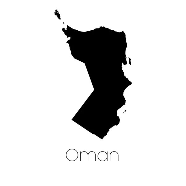 País Forma isolada no fundo do país de Omã — Fotografia de Stock