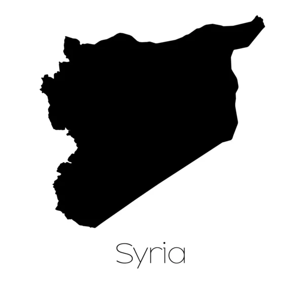 Kraju kształt na białym tle na tle kraju z Syrii — Zdjęcie stockowe