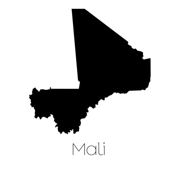 Forma del paese isolato sullo sfondo del paese di Mali — Foto Stock