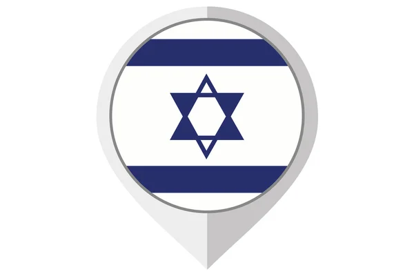 Flag Illustration inside a pointed of the country of Israel — Stock Photo, Image