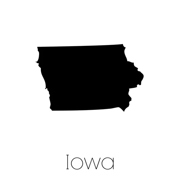 Forma ilustrada do Estado de Iowa — Fotografia de Stock