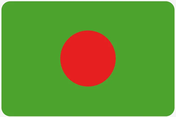 Illustratie van de vlag met afgeronde hoeken van het land van Banglad — Stockfoto