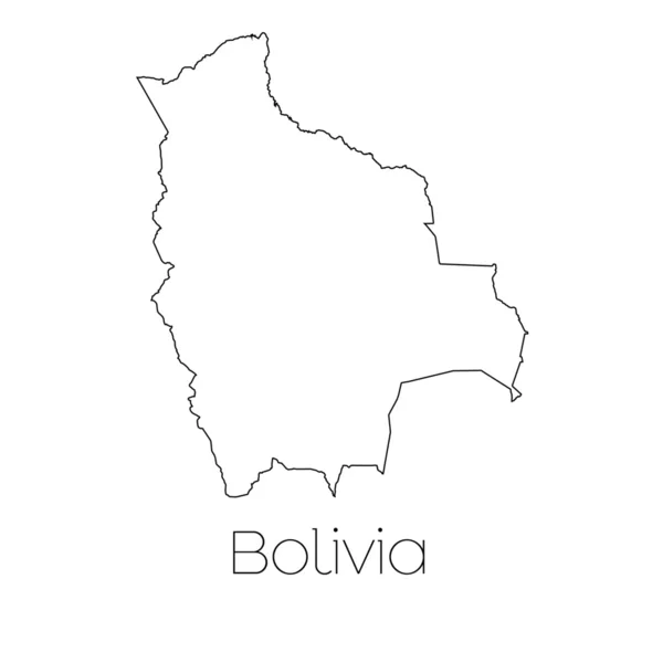 Forme du pays isolé sur fond du pays de Bolivie — Photo