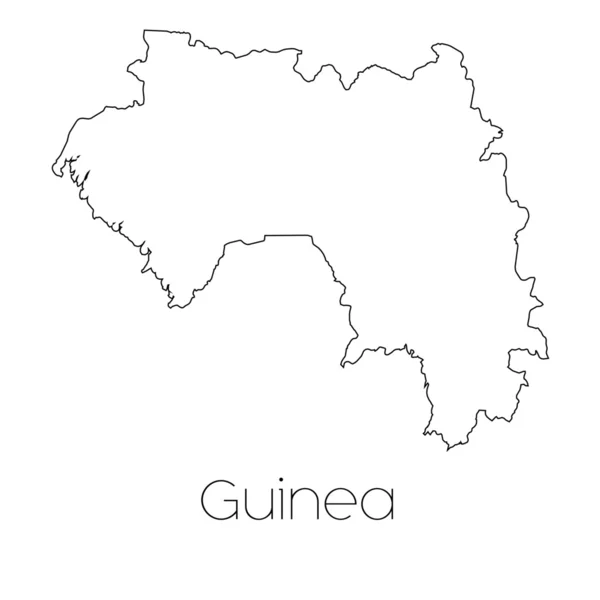 Country Shape isolated on background of the country of Guinea — Stock Photo, Image