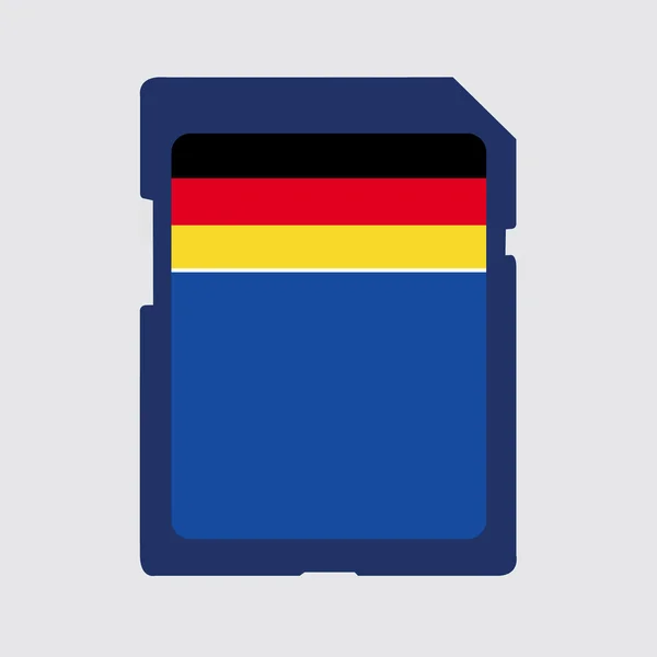 Carte mémoire illustrée avec le drapeau de l'Allemagne — Photo