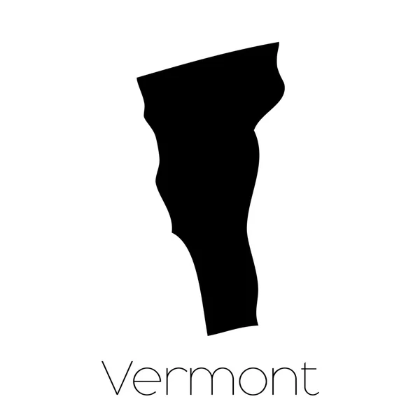 Forma ilustrada del estado de Vermont —  Fotos de Stock