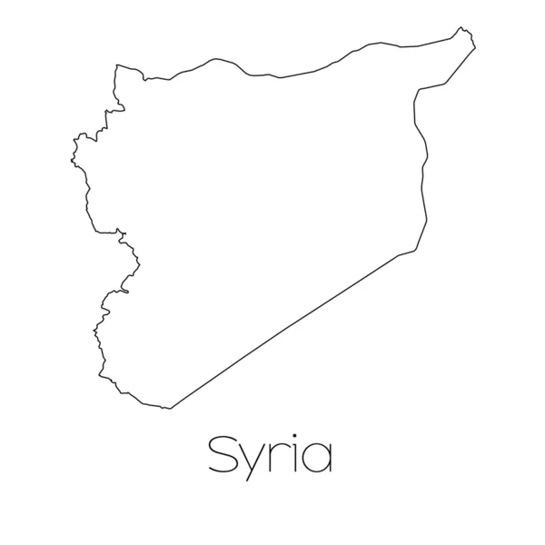 Paese Forma isolata sullo sfondo del paese della Siria — Foto Stock