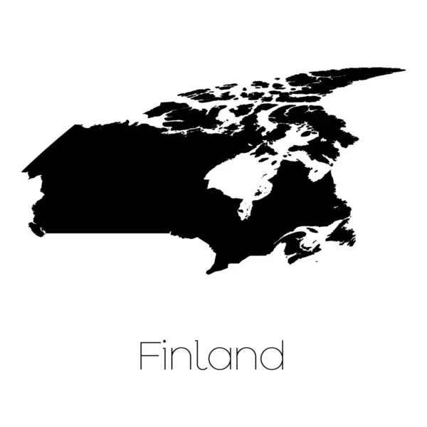 Land vorm geïsoleerd op de achtergrond van het land van Finland — Stockfoto