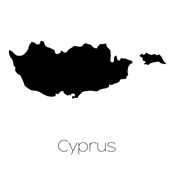 Land vorm geïsoleerd op de achtergrond van het land van Cyprus — Stockfoto