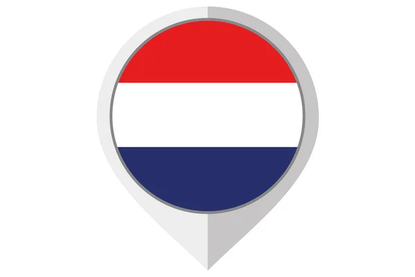 Vlag afbeelding binnen een puntige van het land van Nederland — Stockfoto