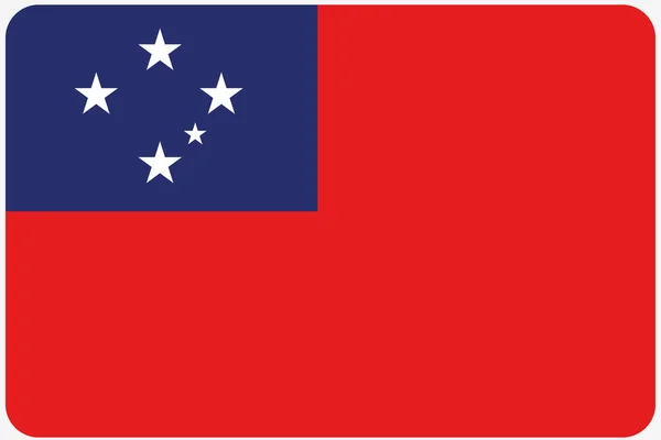 Flaga ilustracja z zaokrąglonymi narożnikami kraju zachodniej — Zdjęcie stockowe