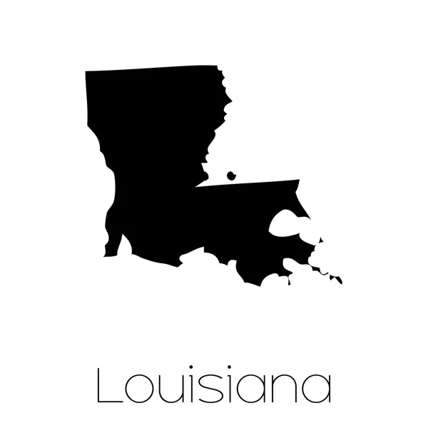 Forma Ilustrada do Estado da Louisiana — Fotografia de Stock