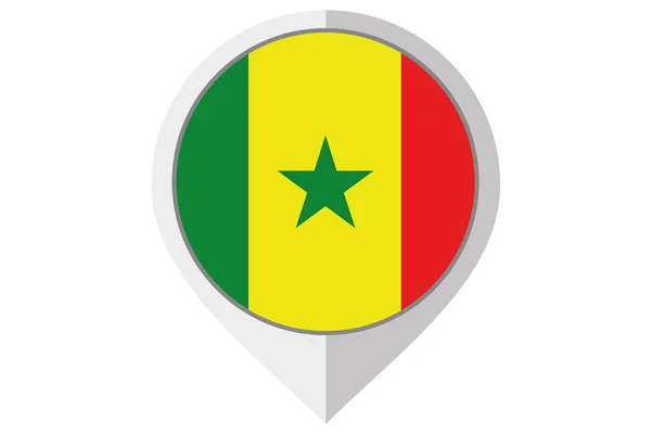 세네갈의 국가의 내부는 지적 국기 그림 — 스톡 사진