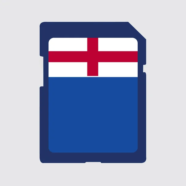 Resimli hafıza kartı ile İngiltere bayrağı — Stok fotoğraf