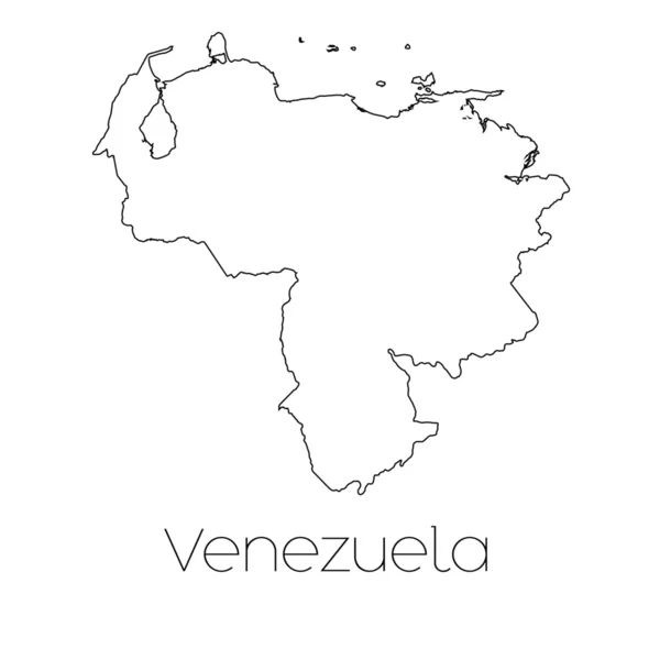 Länderform isoliert vor dem Hintergrund des Landes Venezuela — Stockfoto