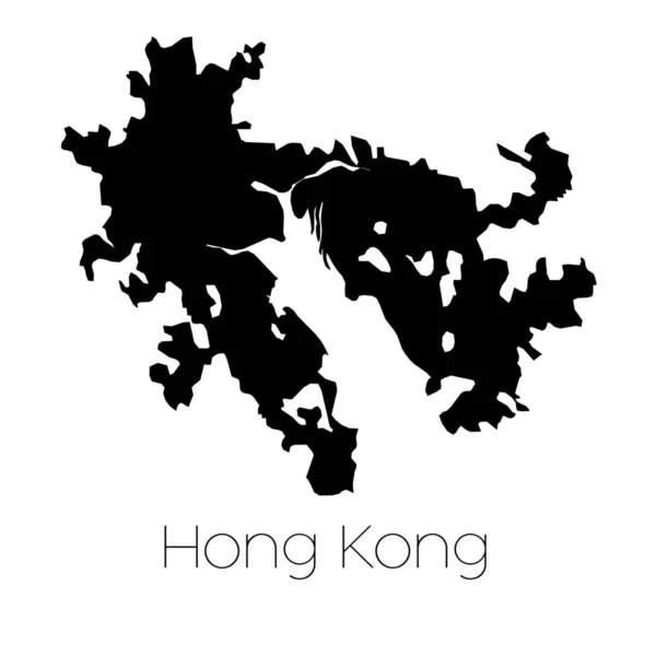 Country Shape isolated on background of the country of Hong Kong — Stock Photo, Image