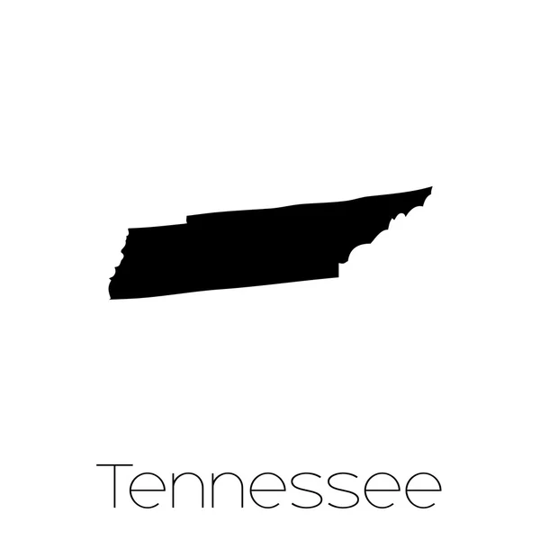 Ilustrowane kształt stan Tennessee — Zdjęcie stockowe