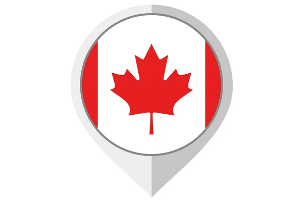 Flag Illustration inside a pointed of the country of Canada — Stock Photo, Image