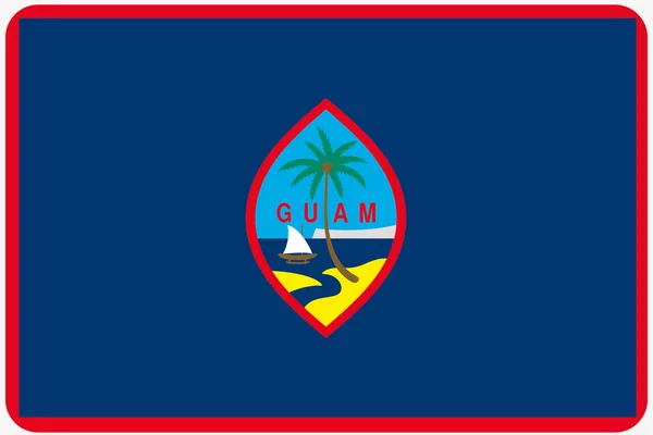 괌의 국가의 둥근된 모서리와 깃발 그림 — 스톡 사진